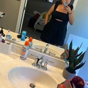 Free People Peplum Style Dress with cute cutout detail and pockets